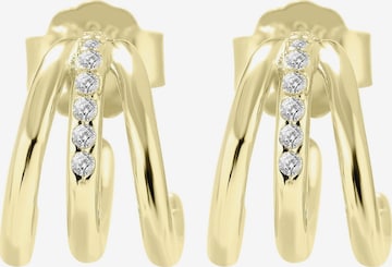 Akzent Earrings '"Carina" aus 925 Sterlingsilber, rhodiniert, langlebig' in Gold: front