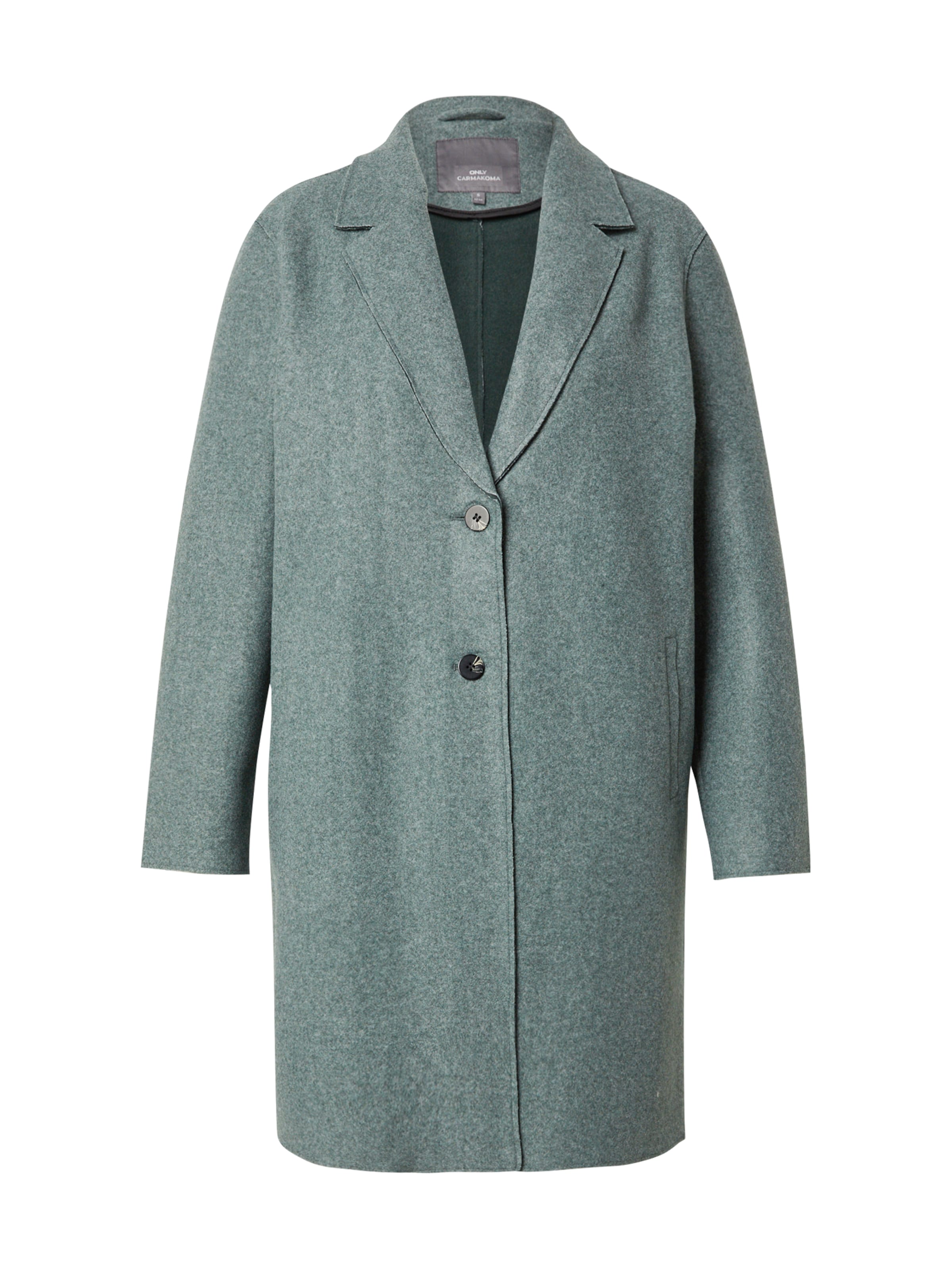 ONLY Carmakoma Prehoden plašč 'CARNEW CARRIE' | zelena barva: sprednja stran