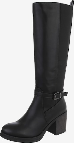 Ital-Design Boots in Schwarz: Vorderseite