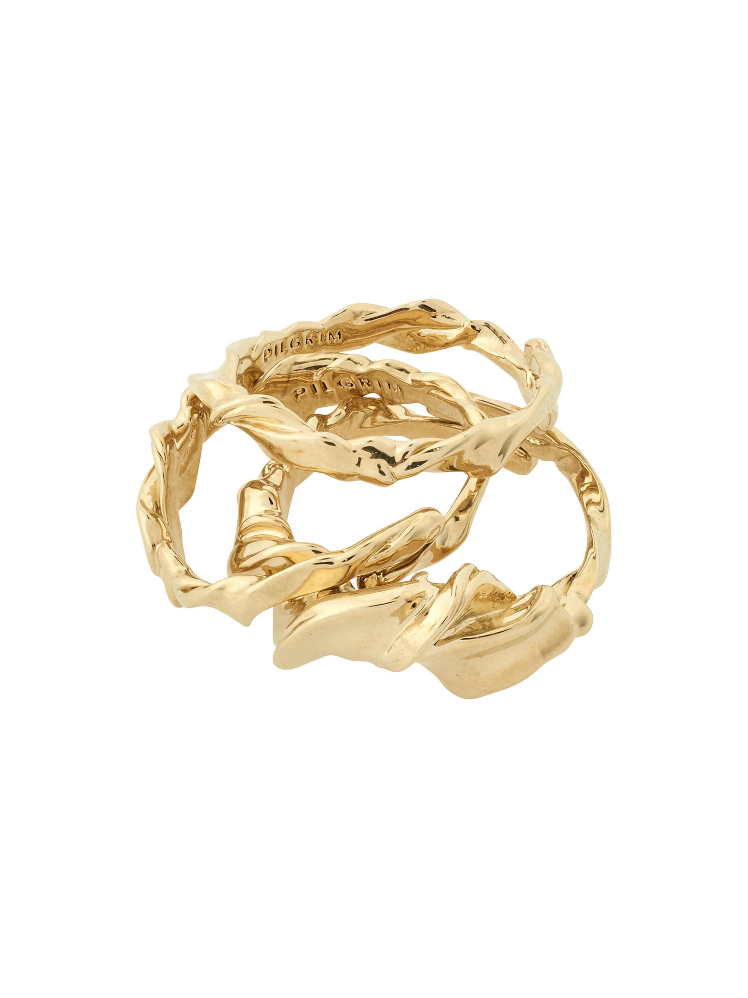 Pilgrim Ring 'Storm' i guld: forside