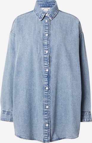 Monki Blouse in Blue: front