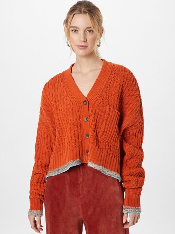 DIESEL Knit Cardigan 'AUGUSTA' in Orange: front