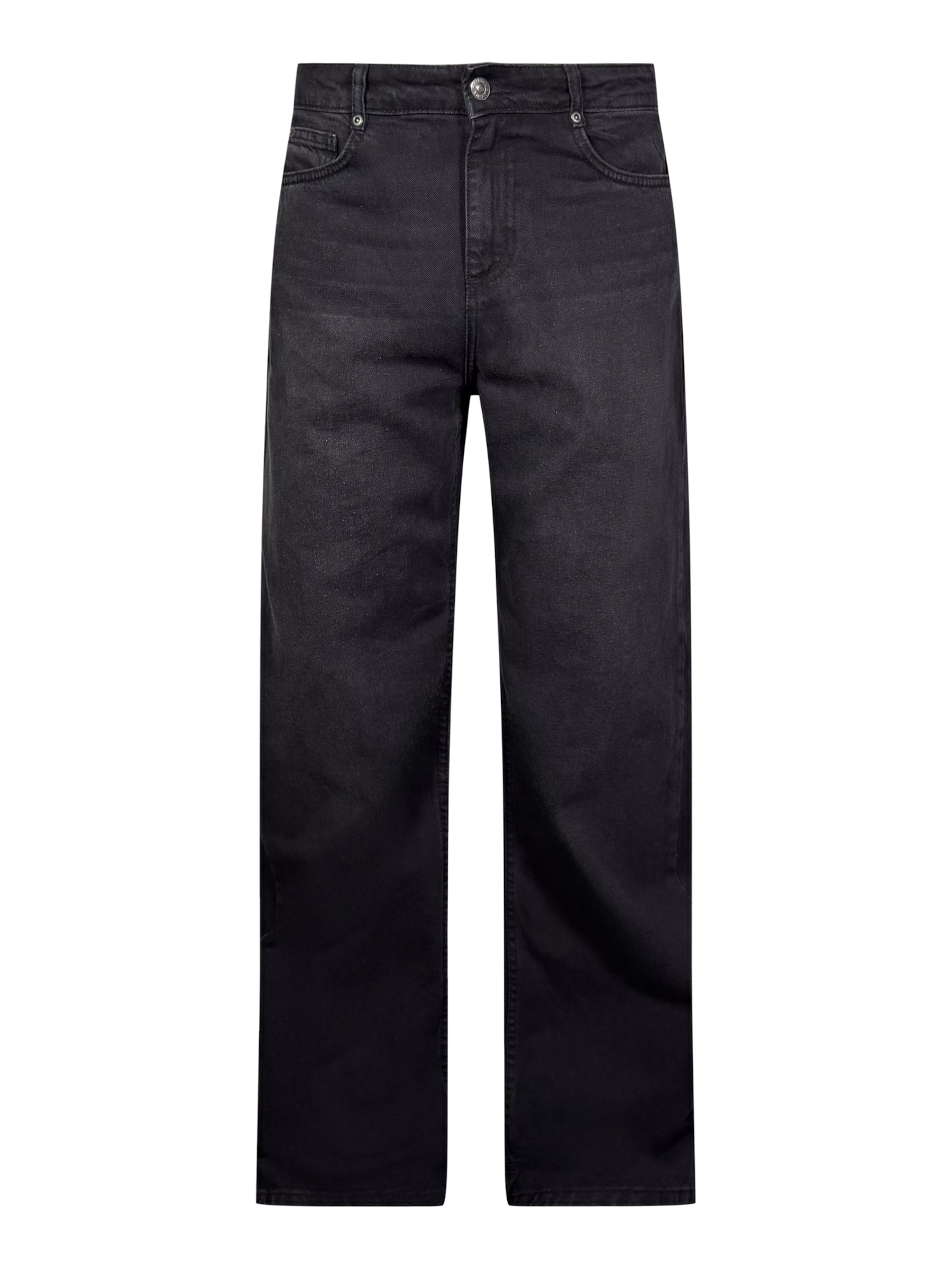 SikSilk Wide leg Jeans in Black: front