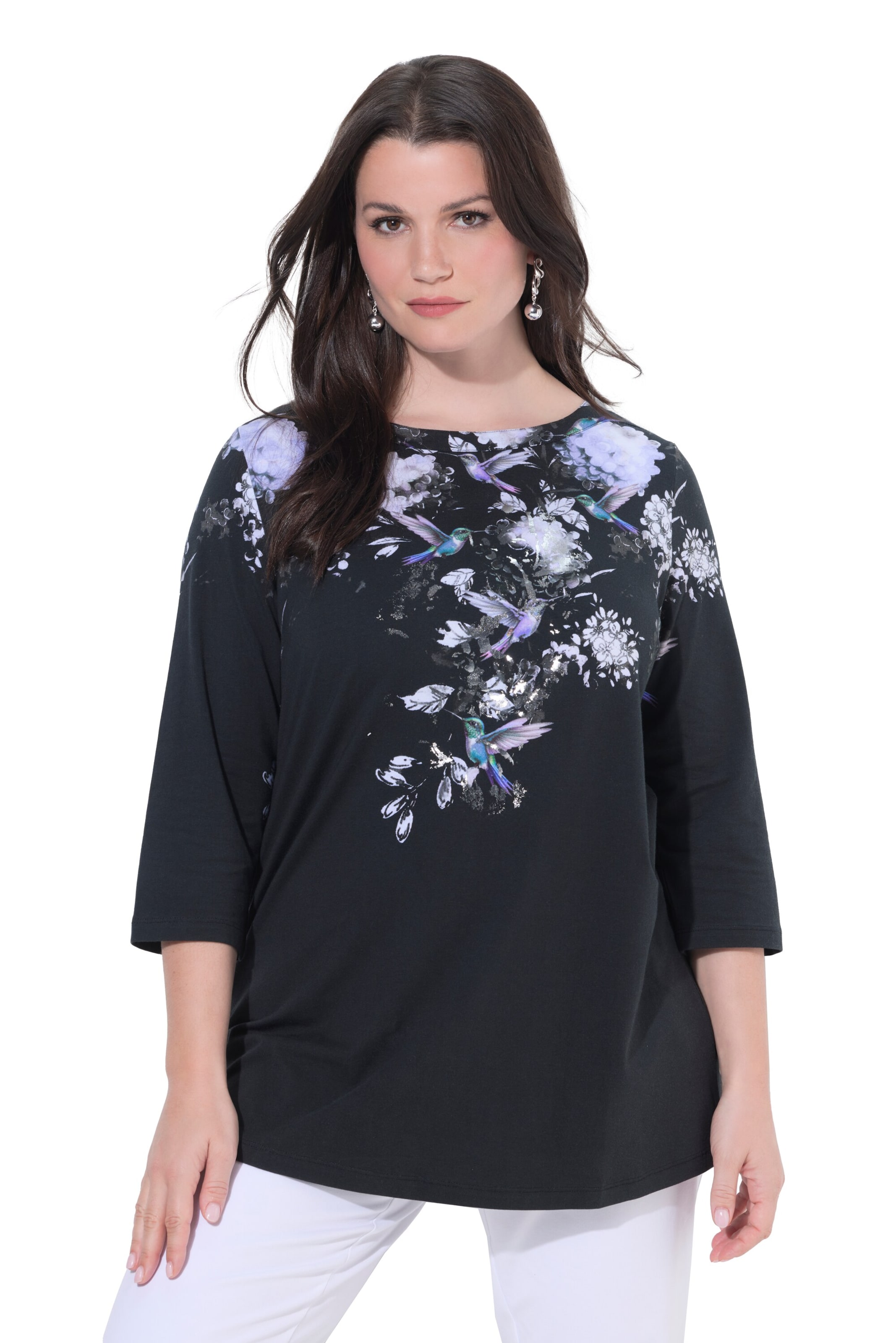 Ulla Popken Shirt in Black: front