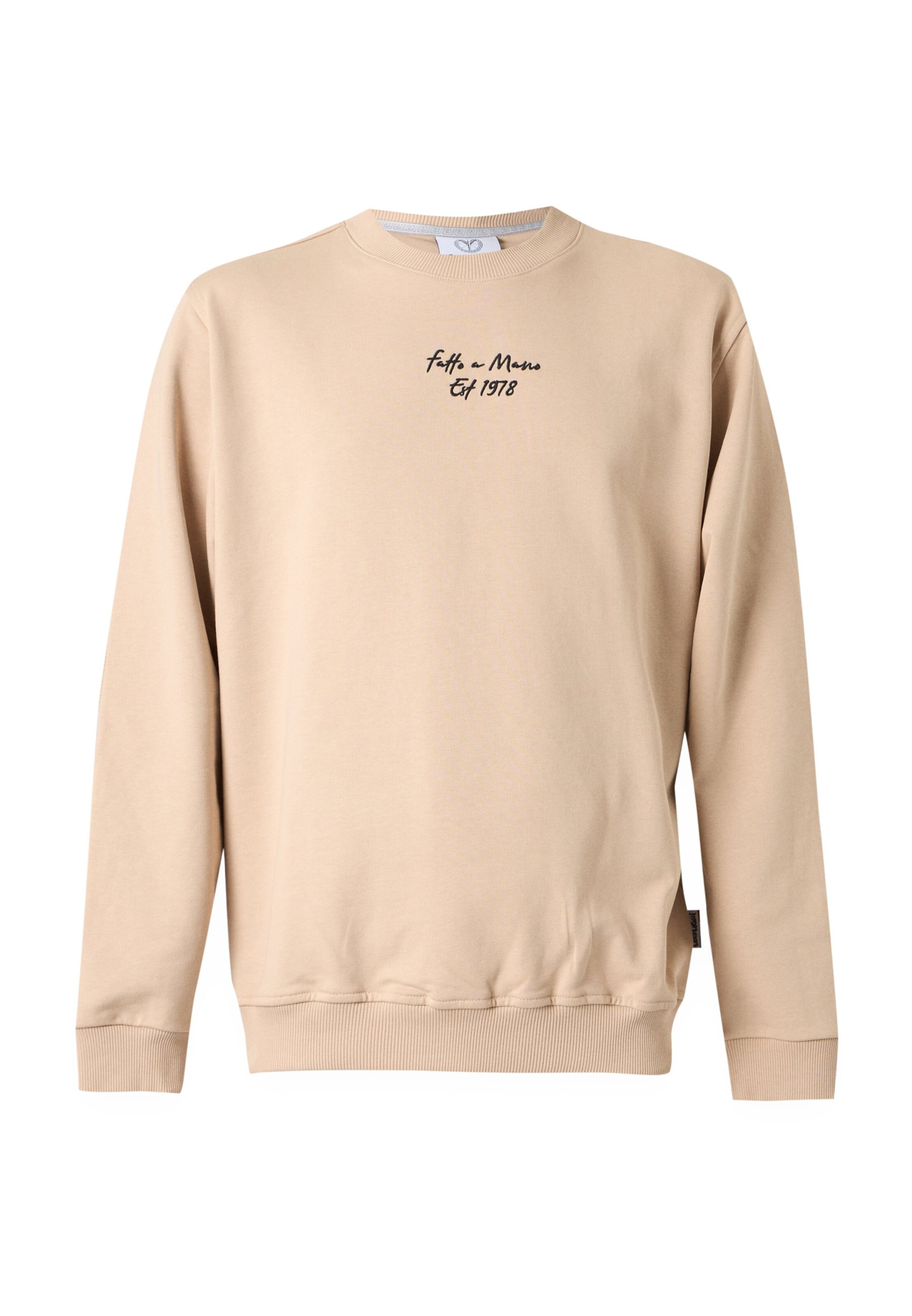 Carlo Colucci Sweatshirt in S in beige / blau / schwarz / weiß, Produktansicht