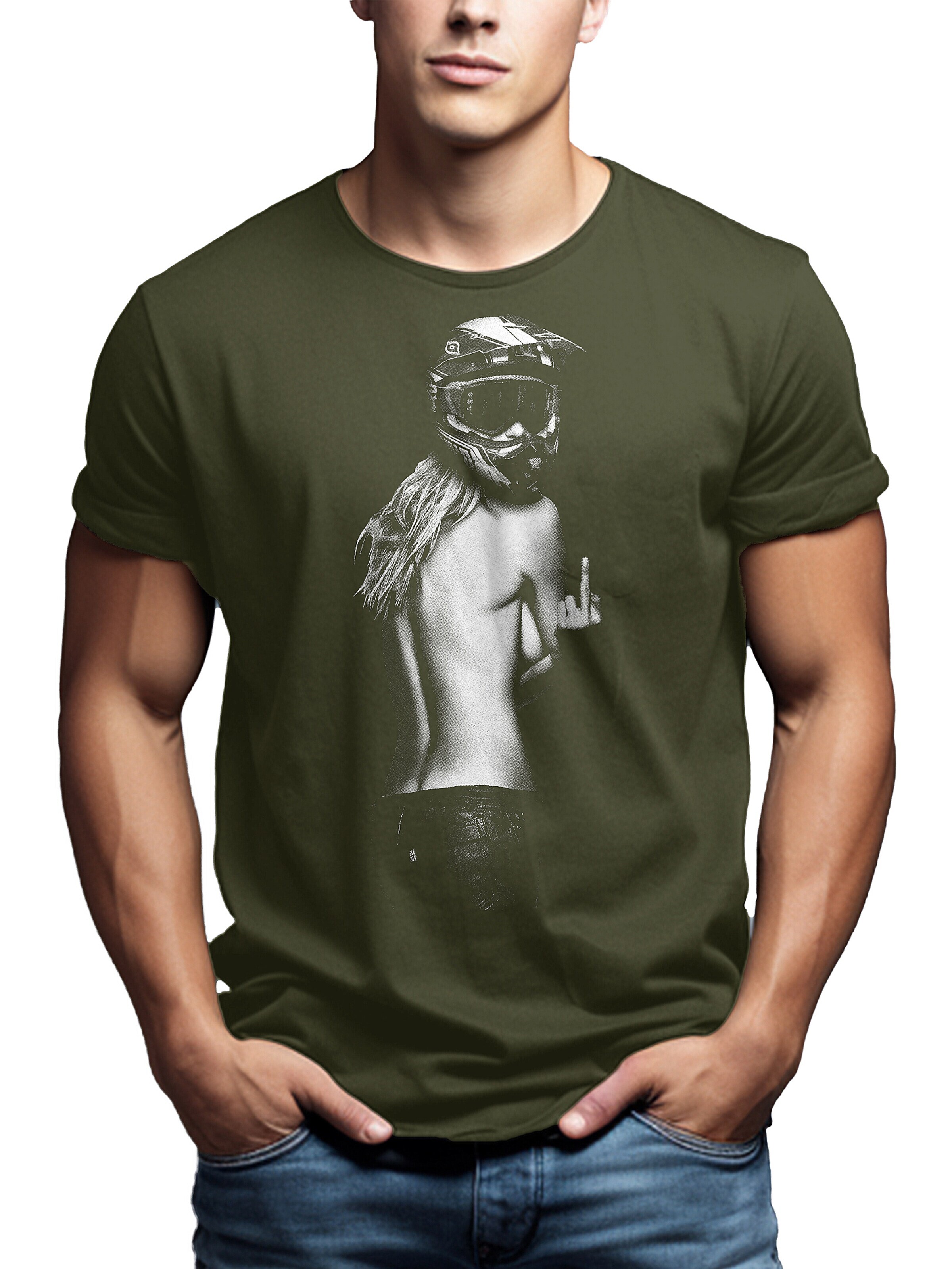 MAKAYA Shirt 'Heidi Motocross' in Green