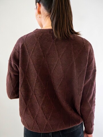 WEARABLE STORIES Pullover 'Manou' in Braun