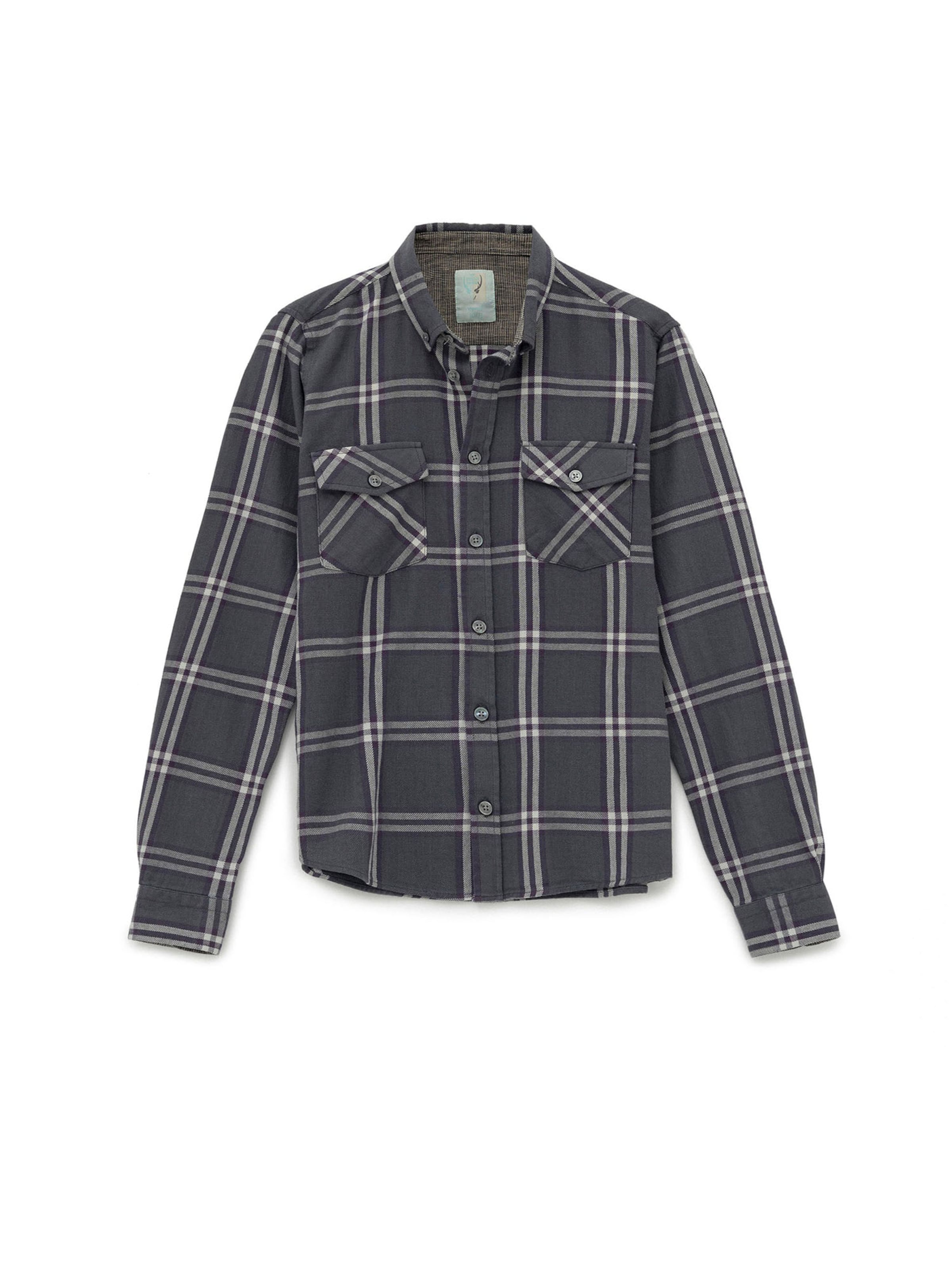 By Diess Collection Rovný strih Košeľa - Sivá: predná strana