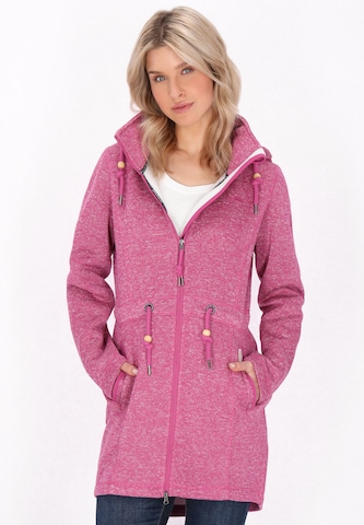 Schmuddelwedda Fleece jas in Roze: voorkant