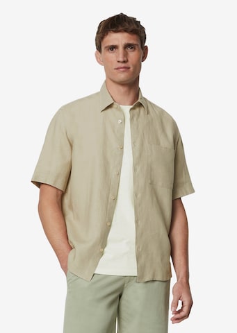 Coupe regular Chemise Marc O'Polo en beige : devant