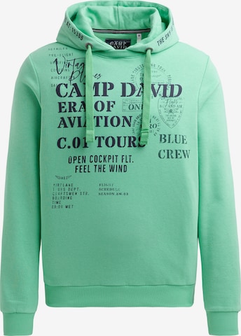 Felpa di CAMP DAVID in verde: frontale