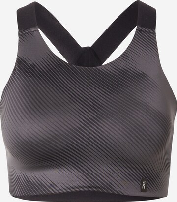 On Bustier Sport bh in Zwart: voorkant