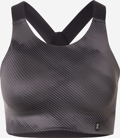 On Soutien-gorge de sport en gris foncé / noir, Vue avec produit