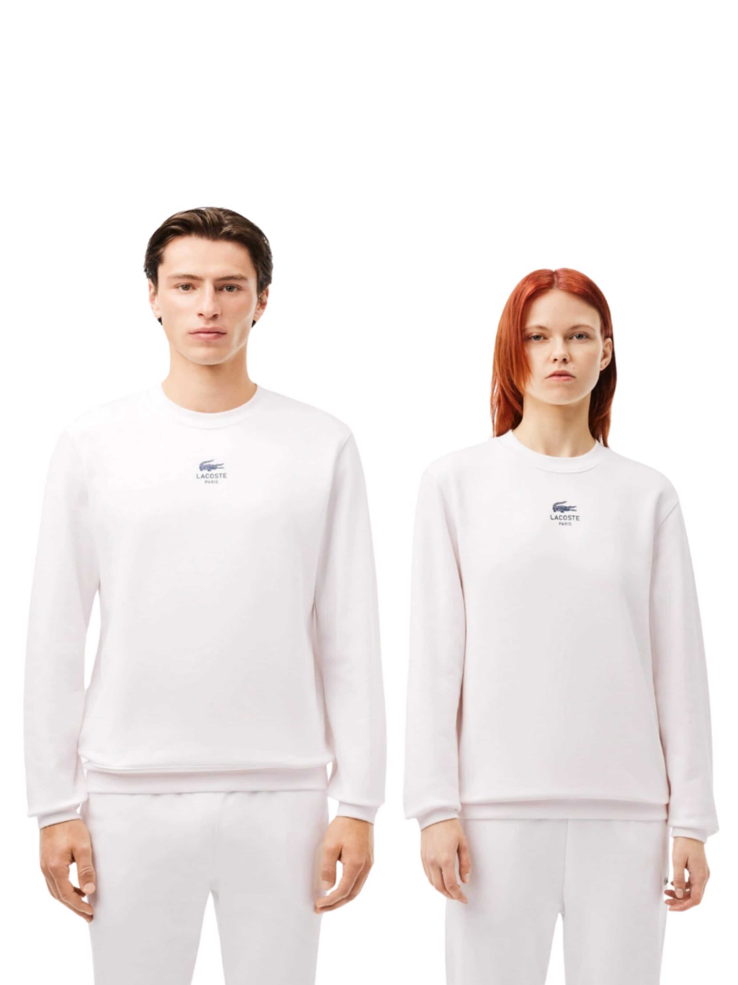 LACOSTE Sweatshirt in Wit: voorkant
