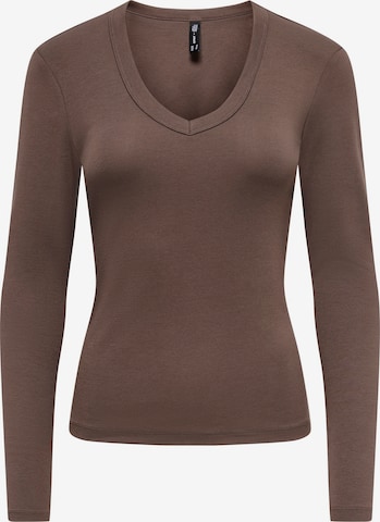 T-shirt 'ONLRiley' ONLY en marron : devant