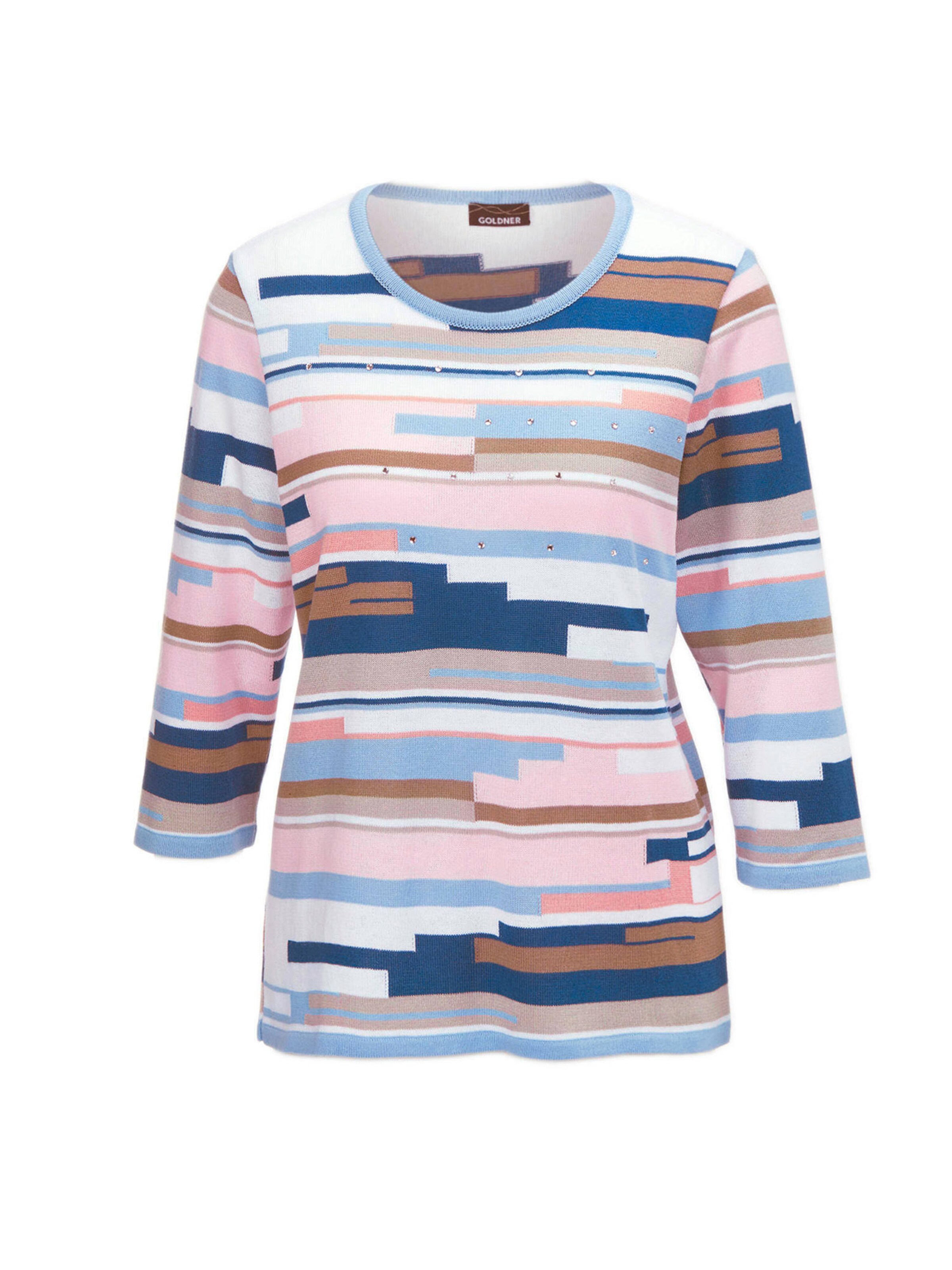 Goldner Pullover in Mischfarben: Vorderseite