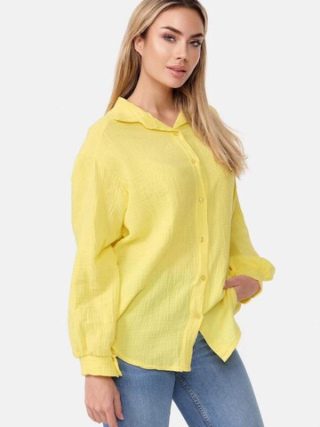 Worldclassca Bluse 'Damen Musselin Bluse Sommer'‌‌‌‌‌‌‌‌‌ in Gelb: Vorderseite