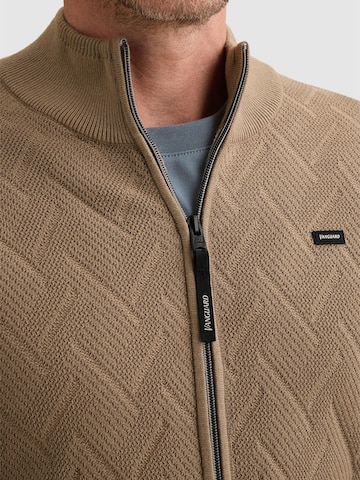 VANGUARD Gebreid vest 'Bonded cotton cardigan with allover textured pattern' in Wit