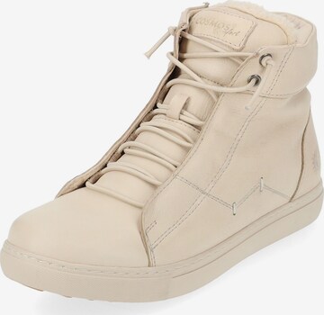 COSMOS COMFORT High-Top Sneakers in Beige: front