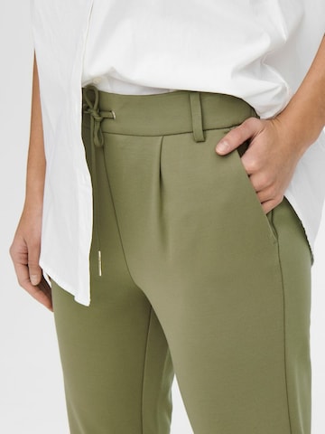 ONLY Slim fit Pleat-Front Pants 'Poptrash' in Green