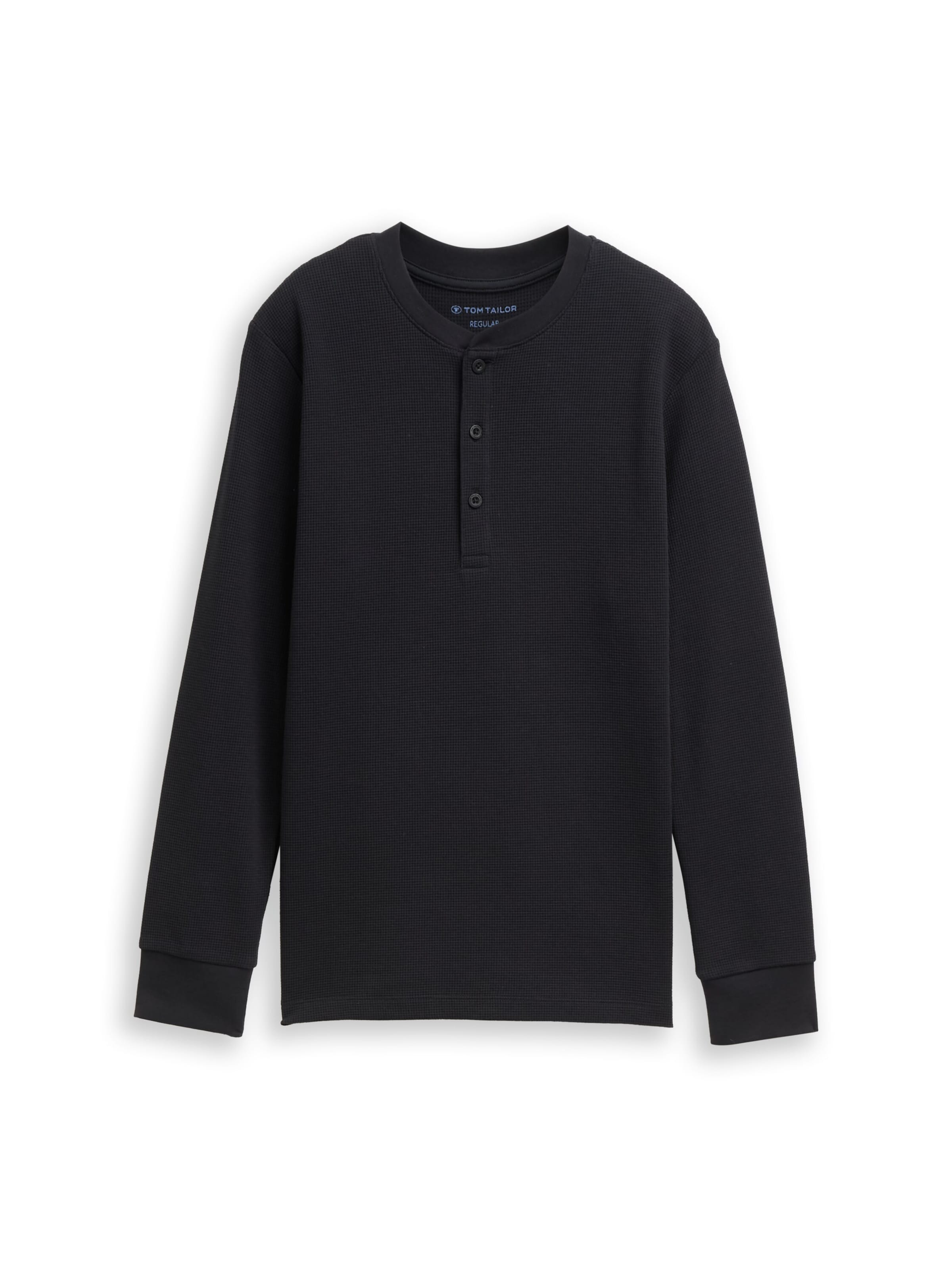 TOM TAILOR Shirt in Black: front