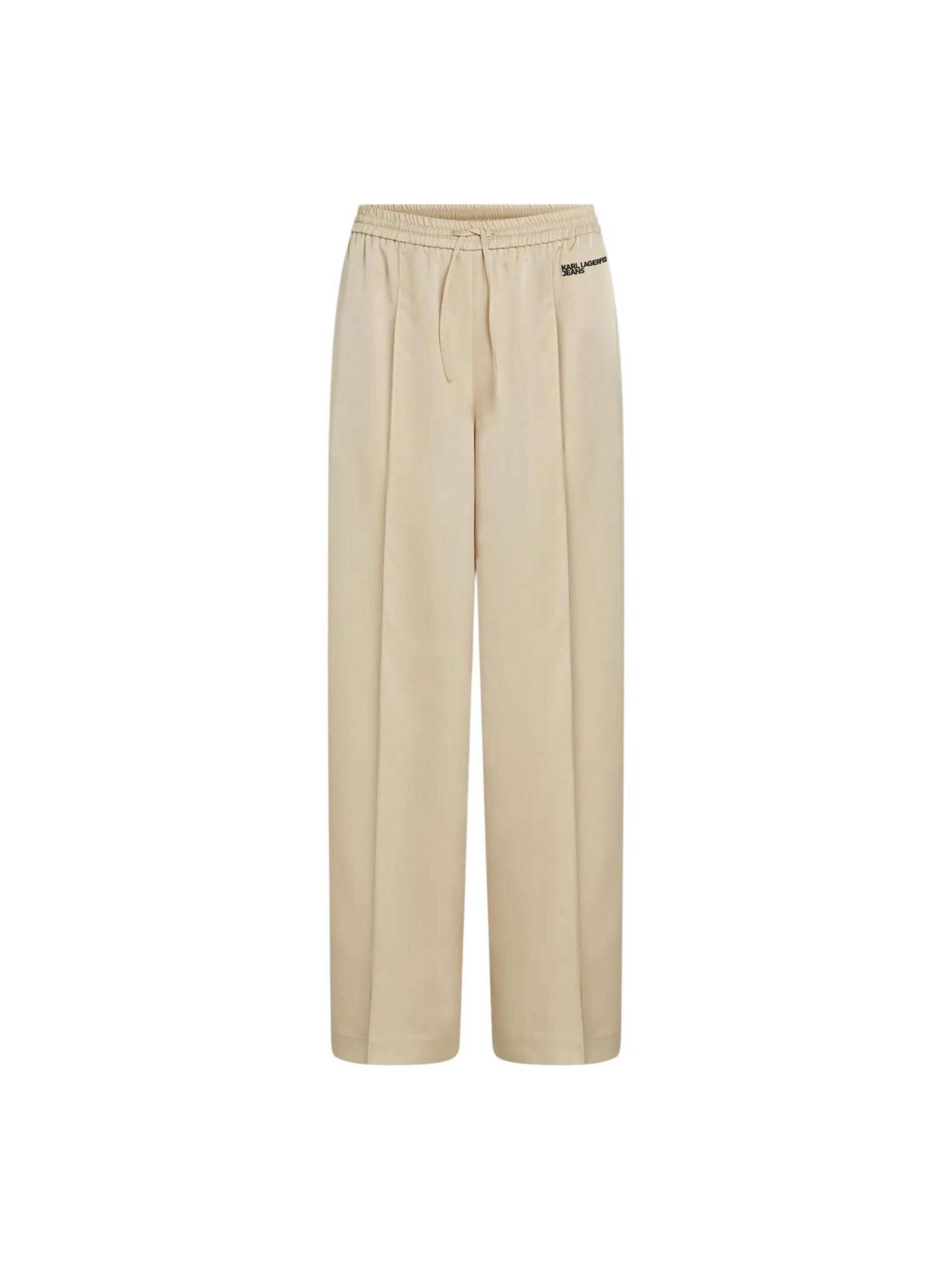 Wide leg Pantaloni sportivi 'KLJ Wide Leg Satin B2W10058' di KARL LAGERFELD JEANS in beige: frontale