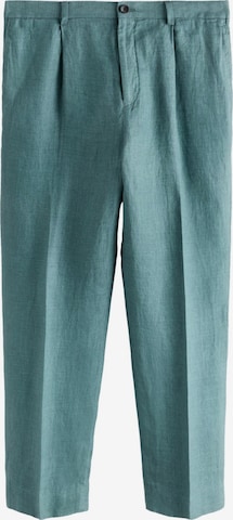 Next Pleat-Front Pants in Green: front