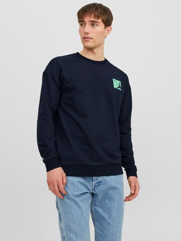 JACK & JONES Sweatshirt 'FILO' in Blauw: voorkant
