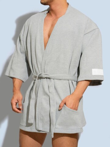BIMONI Short Bathrobe in Grey: front