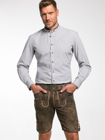 Coupe regular Chemise folklorique 'Emden' SPIETH & WENSKY en gris : devant