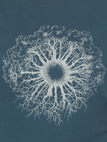 Life-Tree Shirt 'Fairwear Organic Stargazer WoodenIris' in Blue