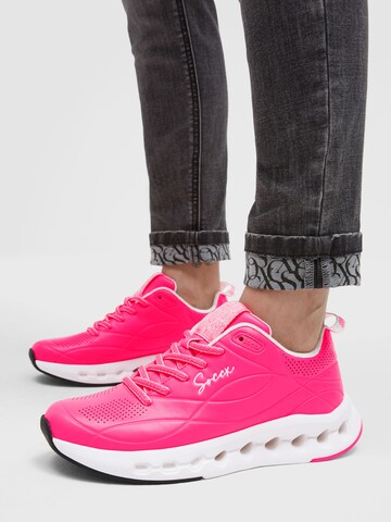 Soccx Sneaker mit Linienprägung in Pink