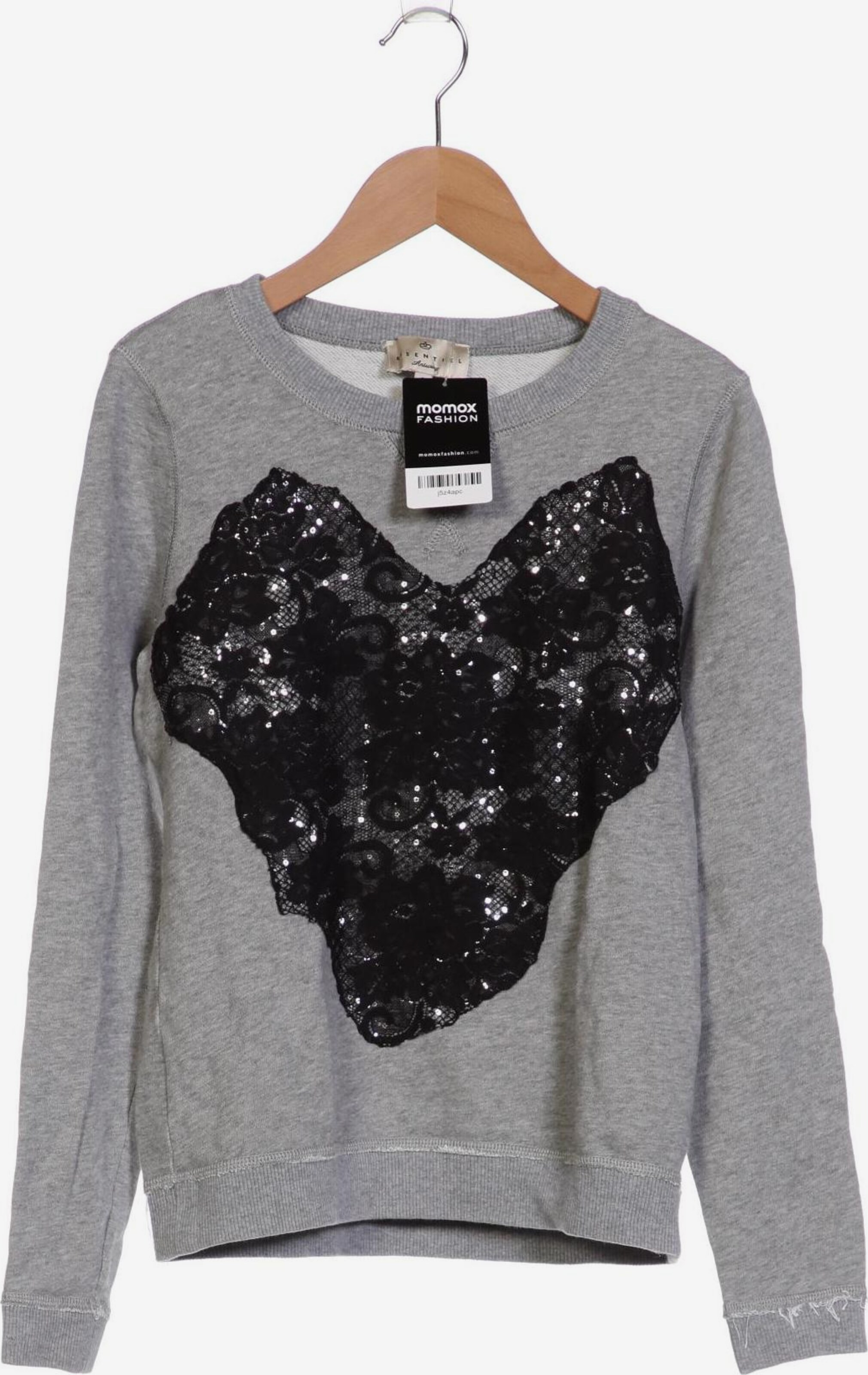 Essentiel Antwerp Sweatshirt Zip Up Hoodie in XS in Grey ABOUT YOU