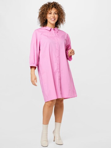 Noisy May Curve Shirt dress 'Violet' in Pink: front