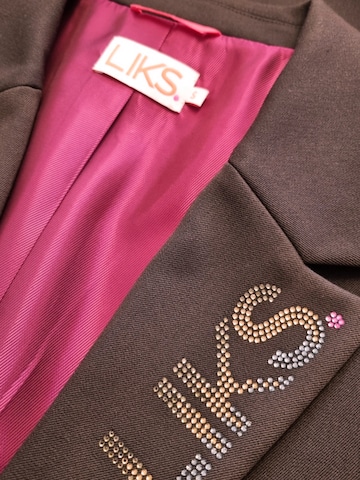 LIKS. Munich - Blazer 'mit Taschengürtel mit Applikation am Kragen aus Polyester - Viscose - Mischung - YunaC' en marrón