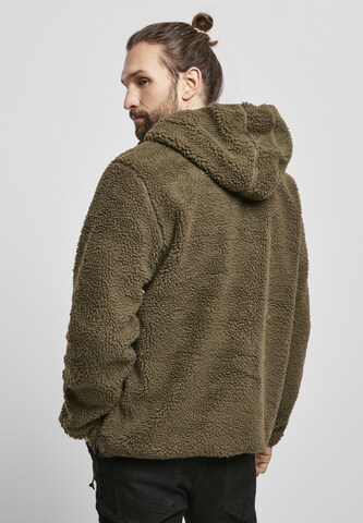 Brandit Fleece jas 'Teddyfleece Worker' in Groen