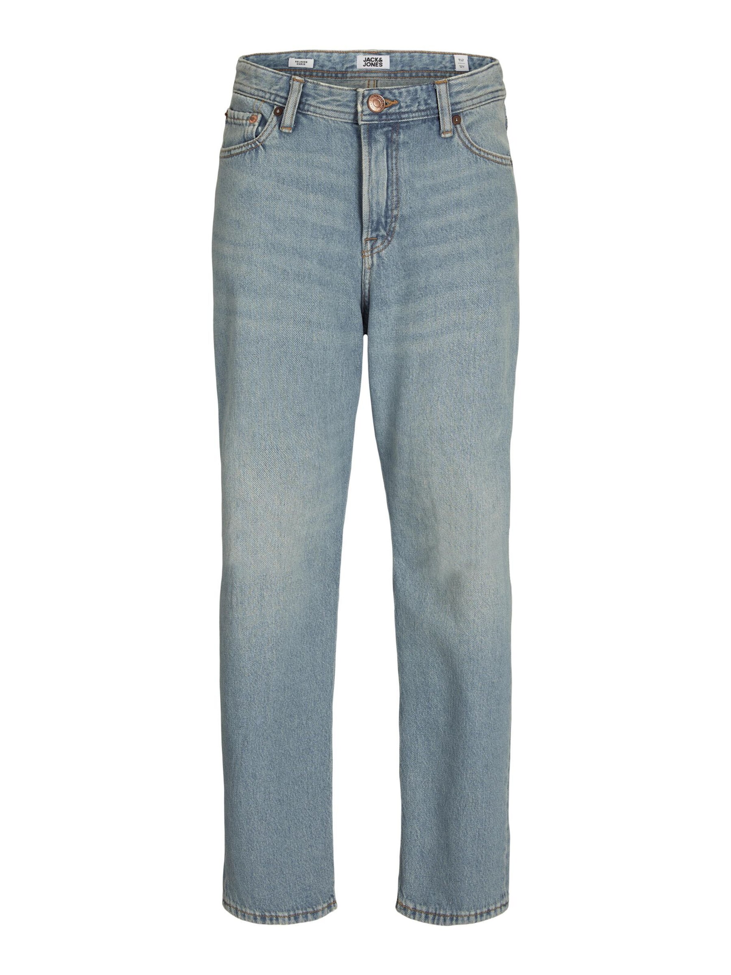Regular Jean 'JJICHRIS JJORIGINAL' Jack & Jones Junior en bleu : devant