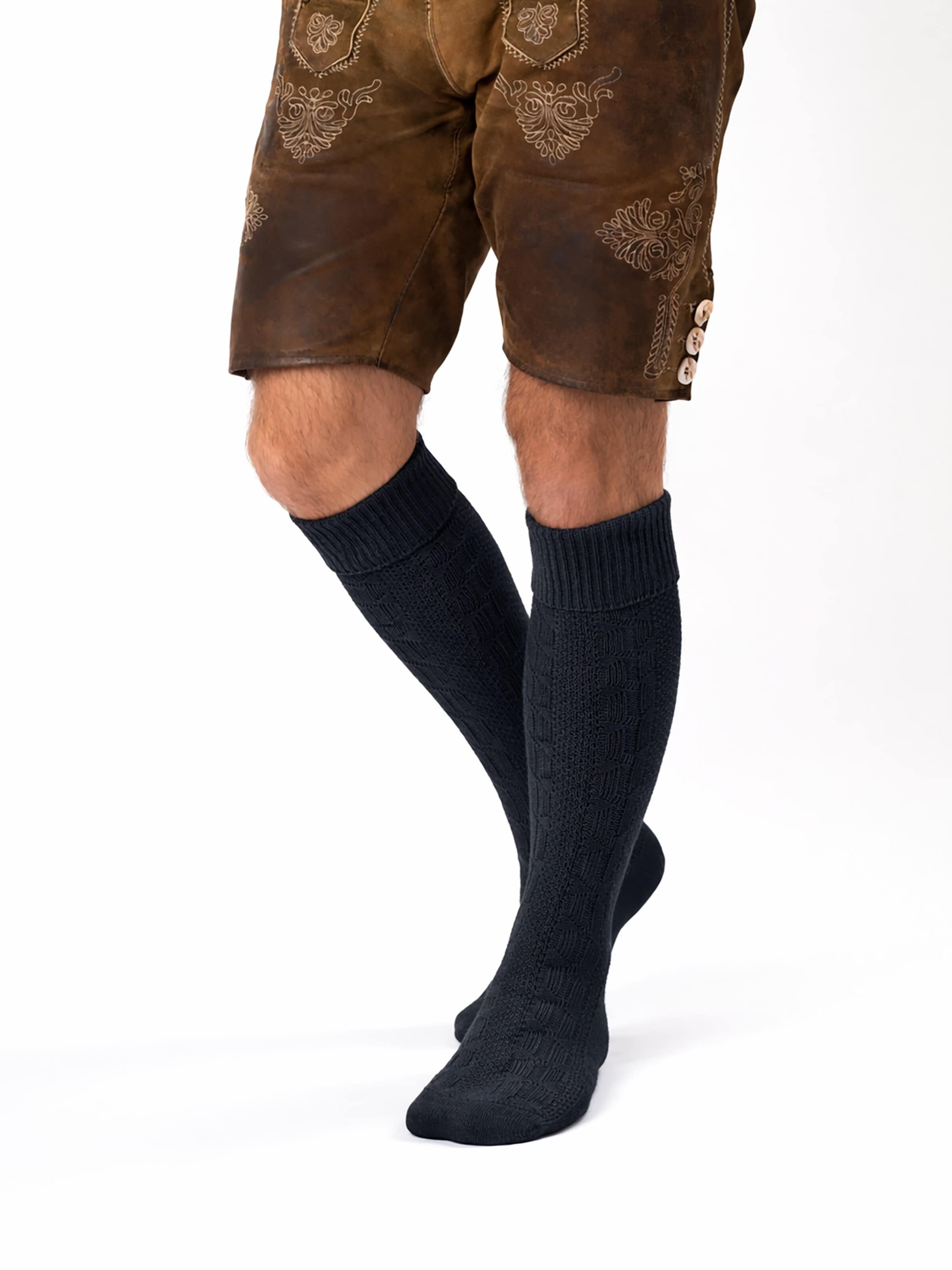 HerzSticht Traditional Socks 'Silberdistel' in Blue