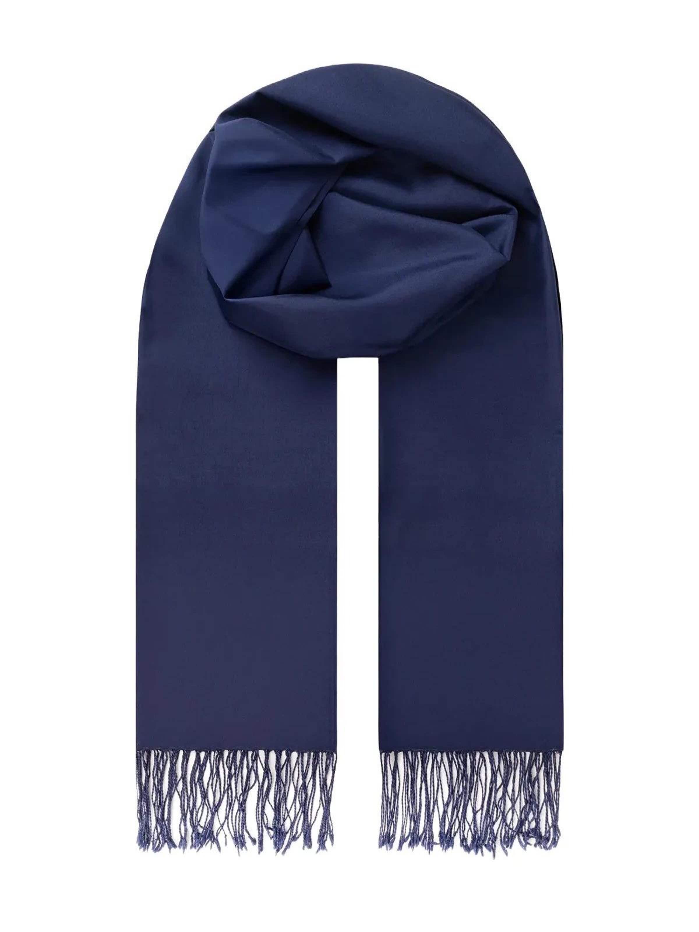 SILK & CASHMERE Sjaal in Blauw: voorkant