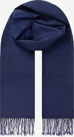 SILK & CASHMERE Scarf in Blue: front