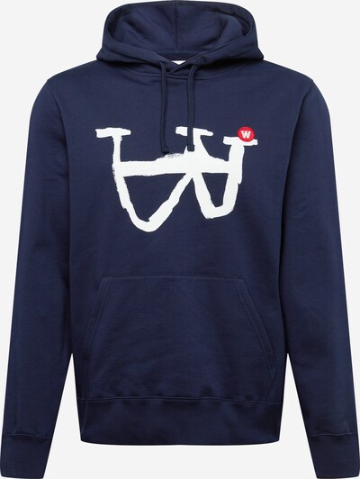 WOOD WOOD Sweatshirt 'Ian' in marine / weiß, Produktansicht