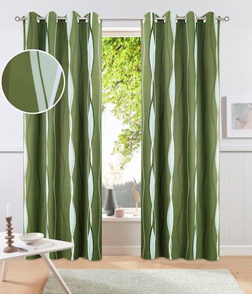 MY HOME Curtains & Drapes in Green