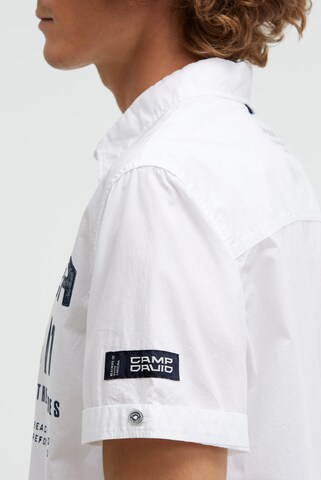CAMP DAVID Regular fit Button Up Shirt in White
