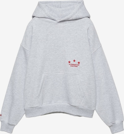Pull&Bear Sweatshirt 'PACIFIC 9' in XS in grau / rot, Produktansicht