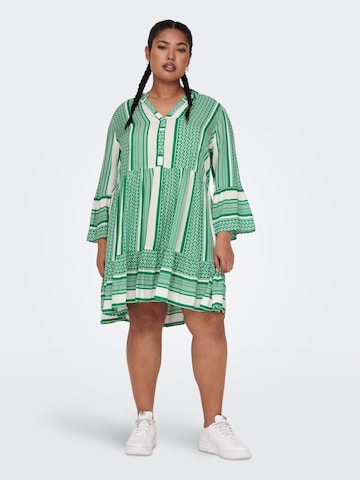 ONLY Carmakoma Skjortklänning 'Marrakesh' i grön
