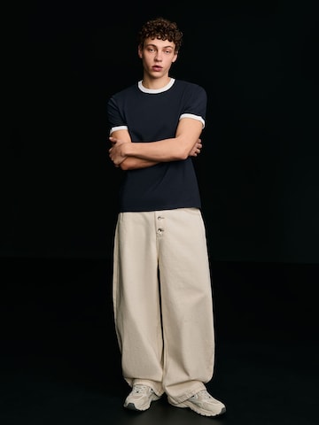 Bershka Majica | modra barva