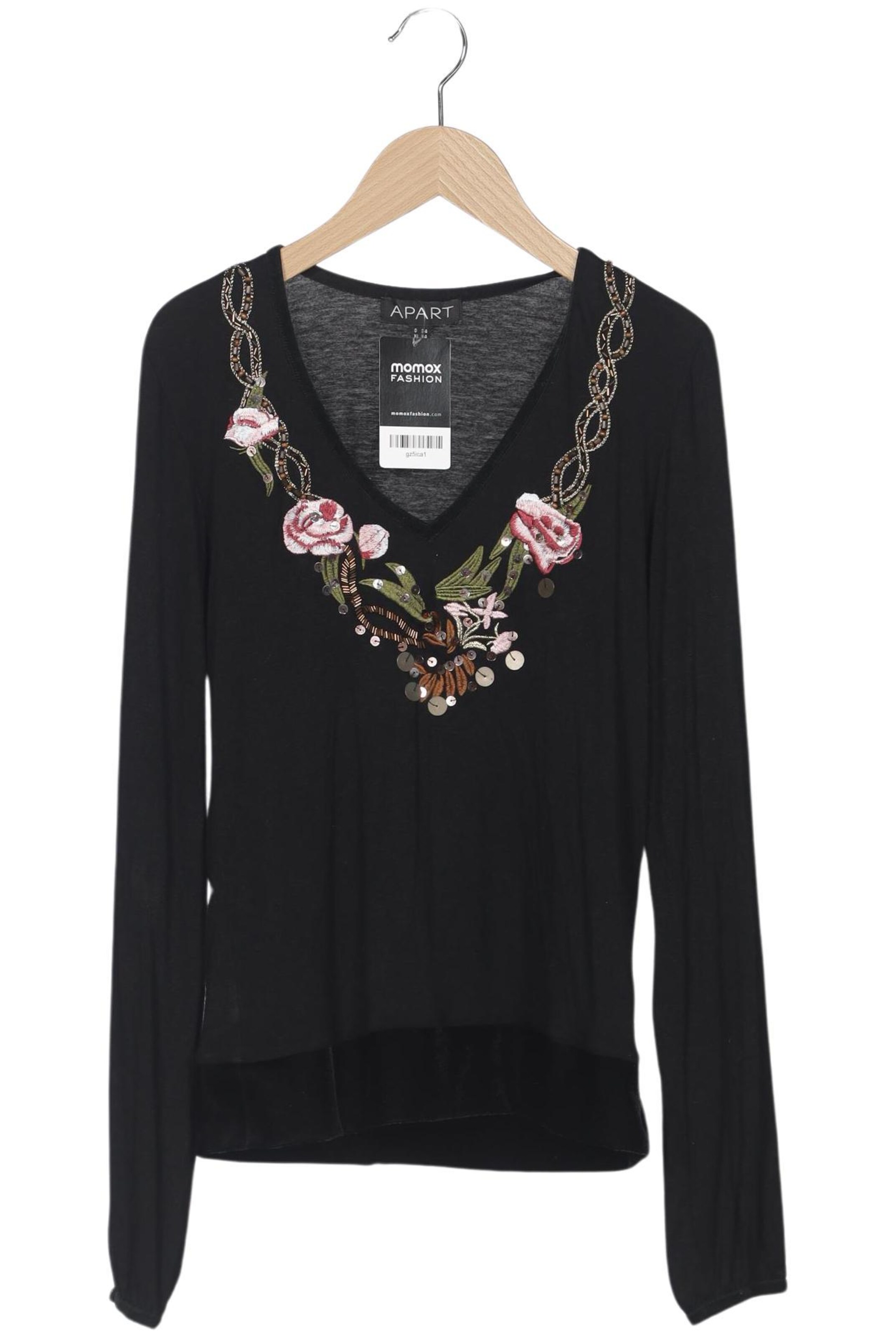 APART Top & Shirt in XS in Black: front