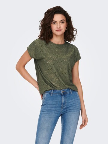 ONLY Μπλουζάκι 'Milla' σε πράσινο: μπροστά