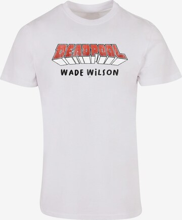 Maglietta 'Deadpool - Aka Wade Wilson' di ABSOLUTE CULT in bianco: frontale