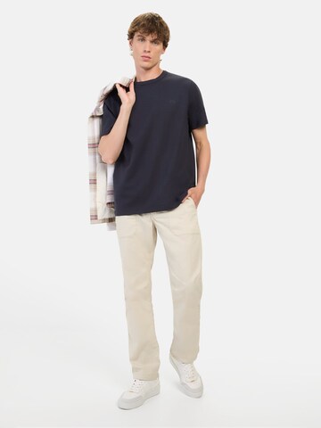 CAMEL ACTIVE Organic T-Shirt aus reiner Baumwolle in Blau